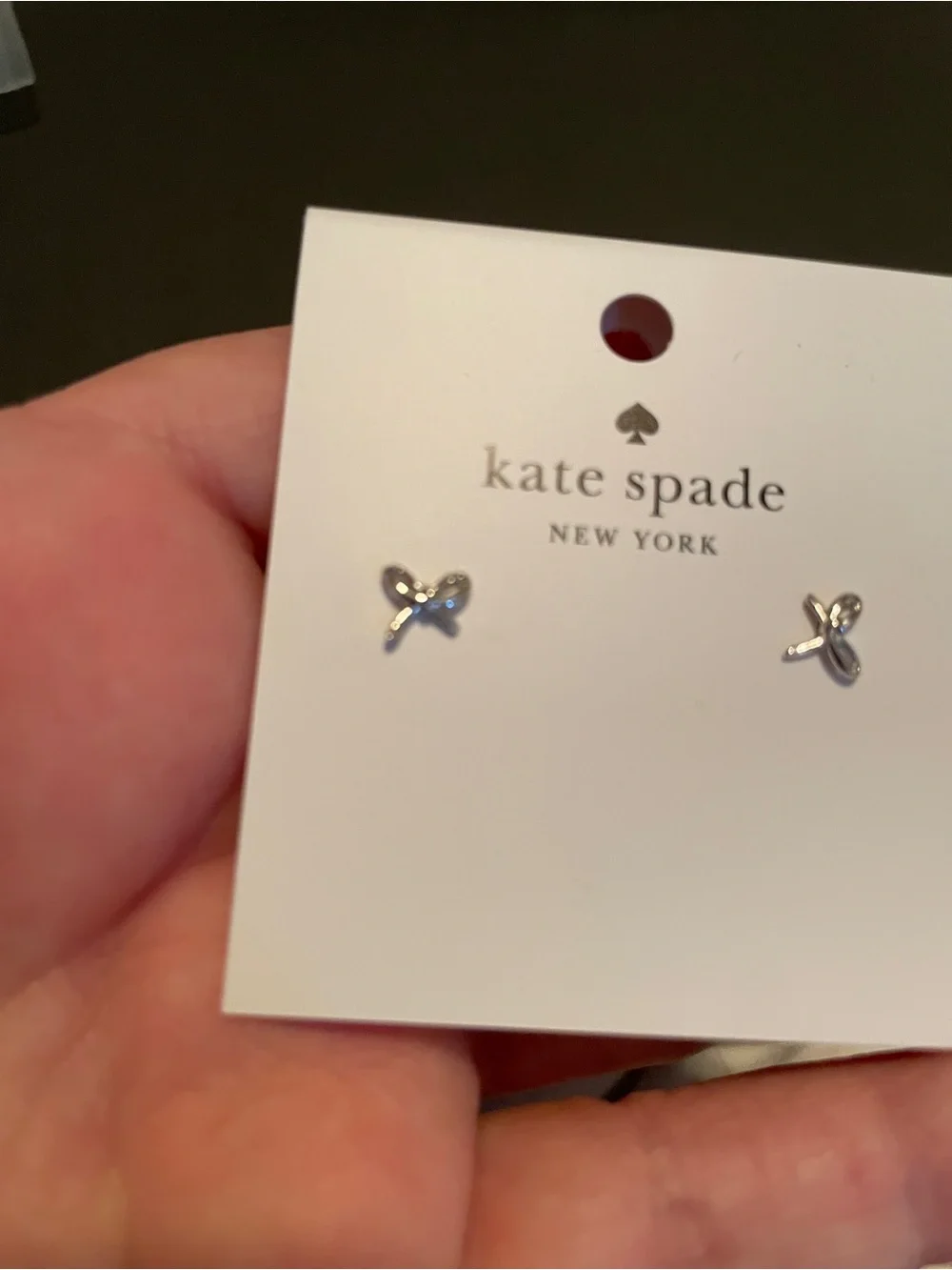 kate spade Silver Bow Mini Stud Earrings for Kids